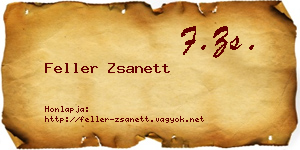 Feller Zsanett névjegykártya